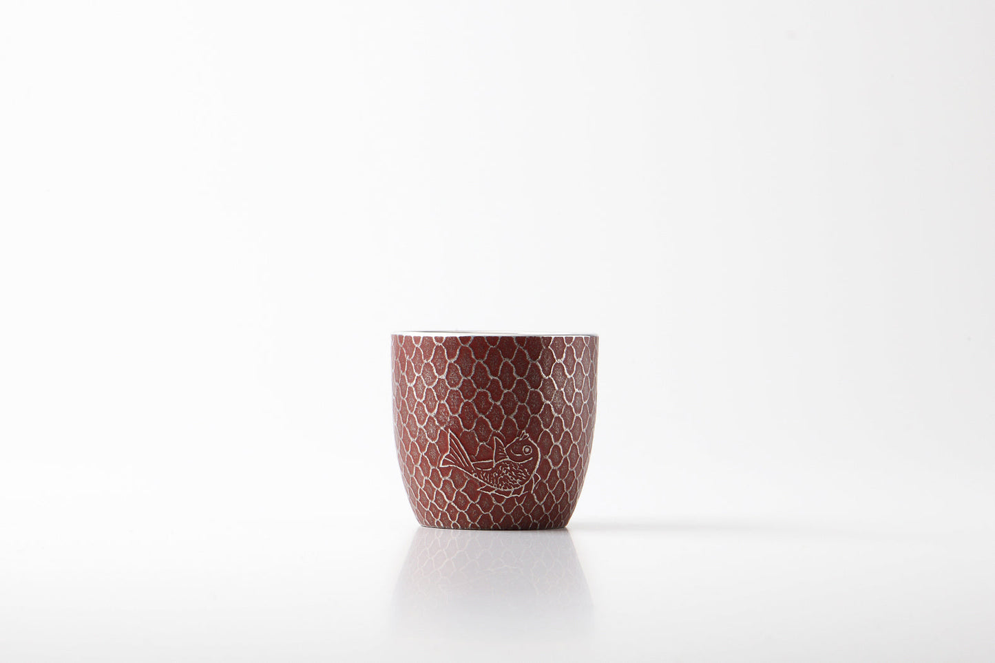 鯛網 ぐい吞み 朱 - tai-r