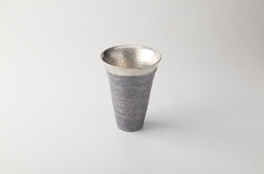 宙 sora - フリーカップ　中空外陶内錫（銀）　【名入れ可】