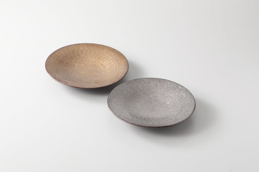 壱 ichi - 飛カンナ 15㎝平皿 金銀ペア