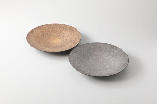 壱 ichi - 飛カンナ 20㎝平皿 金銀ペア